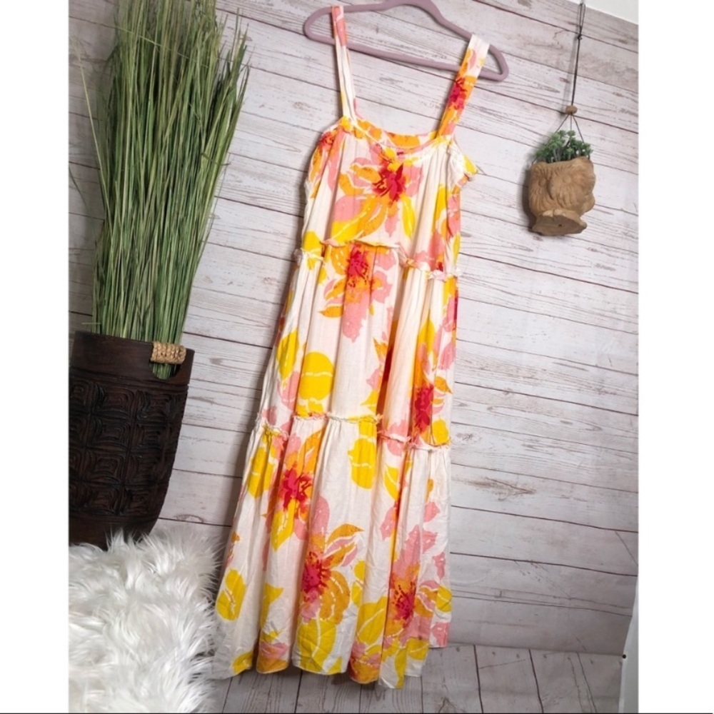 $128 NWOT FREE PEOPLE Moonshine Midi Dress M - Picture 4 of 7